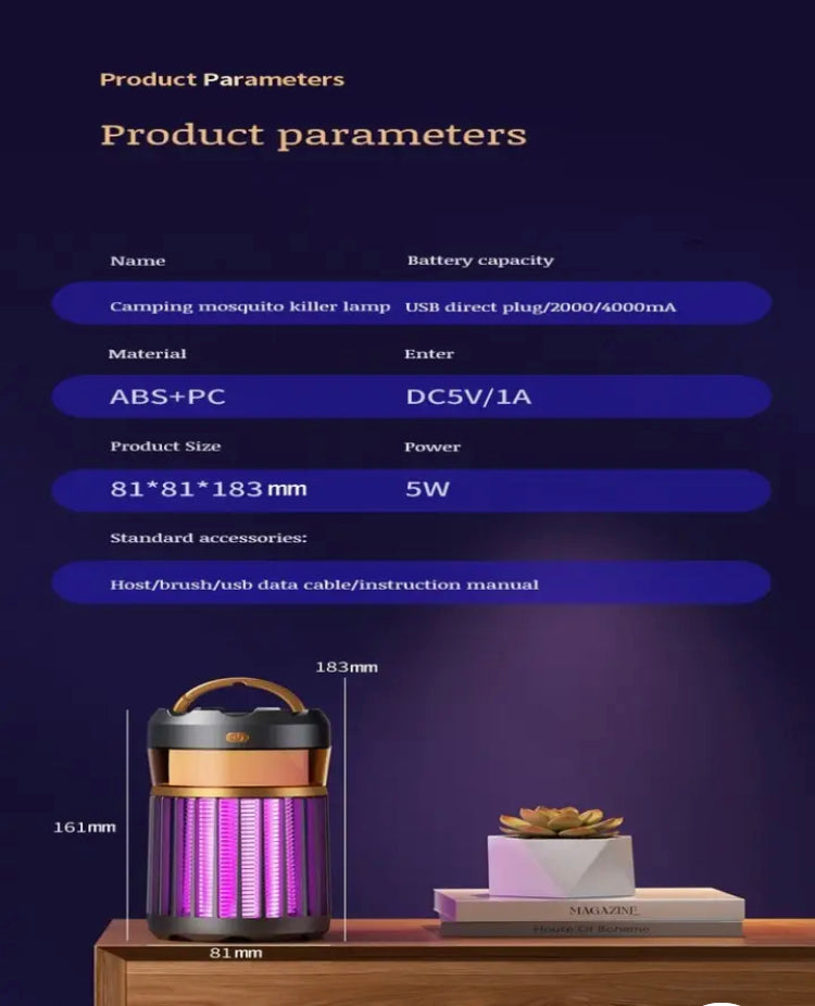 Portable Night Light, Portable Fly Trap Lamp, LED Camping Lantern Portable Night Light, Portable Fly Trap Lamp, LED Camping Lantern